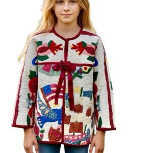 Up Cycled Quilt Jacket |‎ Handmade Bog Coat | One of a Kind Boho Art Wear G L/XL